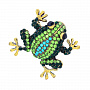 Брошь со стразами "Лягушка", фотография 2. Интернет-магазин ЛАВКА ПОДАРКОВ