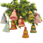 0021032 Хохлома Елочная игрушка "Колокольчик"60*45мм 84950060045