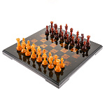 Шахматы с фигурами из янтаря "Африка" 43х43 см