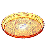 0056268/SN/1918020/ Хрусталь Поднос "Вечера" пр рис.h 65 d 390 С4228