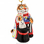 Елочная игрушка "Тигр-фокусник". Майолика, фотография 5. Интернет-магазин ЛАВКА ПОДАРКОВ