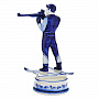 Статуэтка "Биатлонист". Гжель, фотография 1. Интернет-магазин ЛАВКА ПОДАРКОВ