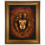 Янтарная объемная картина "Лев - царь зверей" 100х80 см, фотография 1. Интернет-магазин ЛАВКА ПОДАРКОВ