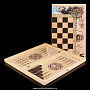 Шахматы-нарды-шашки деревянные "Морские", фотография 1. Интернет-магазин ЛАВКА ПОДАРКОВ