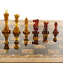 Янтарный стол с шахматами и нардами 62х62 см, фотография 4. Интернет-магазин ЛАВКА ПОДАРКОВ