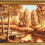 Картина янтарная "Мостик" 30х40 см, фотография 4. Интернет-магазин ЛАВКА ПОДАРКОВ