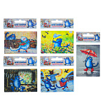 0071118 Сувенир НАБОР МАГНИТОВ 5 шт. Авт.Р.ЗЕНЮК "КОТЫ"