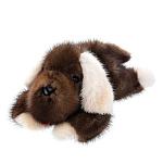 /большая Нат.мех. ИГРУШКА "СОБАКА-ЛЕЖЕБОКА" (мех норки)