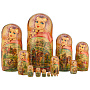 Матрешка "Русские богатыри" 14 мест, фотография 5. Интернет-магазин ЛАВКА ПОДАРКОВ