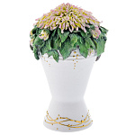 /17*10см Фарфор Кисловодск Букет настольный "ХРИЗАНТЕМА" с лепкой