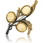 0051074/1739.4 Брошь Веточка Шиповник Трио (белый)