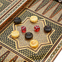 Нарды-шашки с инкрустацией и янтарными фишками "Восточные" 50х25 см, фотография 6. Интернет-магазин ЛАВКА ПОДАРКОВ