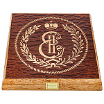 Шкатулка для монет из карельской березы "Екатерина Вторая"