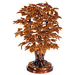 00590502-НП/60см ДЕРЕВО ДЕНЕЖНОЕ ЯНТАРНОЕ на подставке 60*40*40см (200листов)(коньячный)