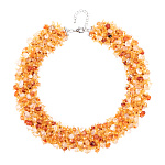 Колье из бисера и натурального камня "Мех"