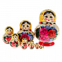 Матрешка "Семеновская" 10 мест, фотография 5. Интернет-магазин ЛАВКА ПОДАРКОВ