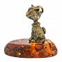 Статуэтка с янтарем "Кот с трубкой", фотография 1. Интернет-магазин ЛАВКА ПОДАРКОВ