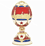 0031067 Традиции ФАБЕРЖЕ Сувенир ЯЙЦО малое "СОВЕТСКОЕ" РС-1206-05М