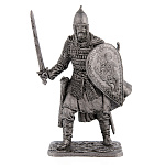 0066961 Олов.миниатюра некраш. 6-11мм Русский княжеский дружинник, XI-XIII вв.