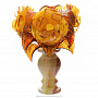Сувенир "Роза в вазе" янтарь, оникс, фотография 3. Интернет-магазин ЛАВКА ПОДАРКОВ