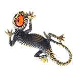 0045418/1889.4 Брошь Ящерка в пустыне (коньячный)