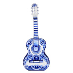 0012955/коб Гжель Штоф "ГИТАРА" 7л  без золота Авт.Алехин С.С.