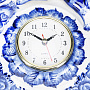 Часы настенные "Котик". Фарфор Гжель, фотография 2. Интернет-магазин ЛАВКА ПОДАРКОВ