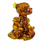 0076627 Янтарь Скульптура ДРАКОН-10 желт  75*65 мм