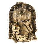 0073390/101392 Изделие декоративное ЕЖИК ЗАБАВНЫЙ  h=24  Цв.Бронза с позолотой