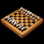 0057266 Кость мамонта  Шахматы "ПРОТИВОСТОЯНИЕ" 