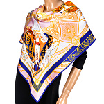  Сувенирный платок РУССКИЕ СЕЗОНЫ.ЛЕОН БАКСТ 90*90см состав:шелк100% МД НиныРучкиной