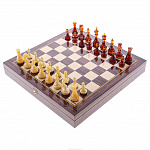 Шахматы деревянные с янтарными фигурами 37х37 см