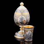 /50250018А06 Серебро 925 яйцо сувенирное "Во славу Отечества" 207,41