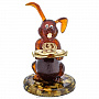 Статуэтка из янтаря "Кролик с монетами", фотография 1. Интернет-магазин ЛАВКА ПОДАРКОВ