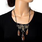 723065/сред. вес 34,21гг  Серебро 925* ПОДВЕСКА вст.Янтарь 