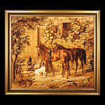 13090 /60*80см Картина янтарная "После охоты" 