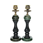 0040668 Златоуст НАБОР ПОДСВЕЧНИКОВ 2 ШТ нефрит