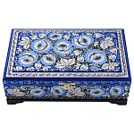 0060913/23*14см Хохлома Шкатулка "ЗИМА/ЦВЕТЫ" Р7 