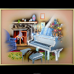 Картина "Музыкальный салон" Swarovski