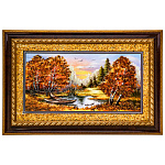 0073627-56*37см Картина янтарная крошка "ПЕЙЗАЖ" (47*28см внут.раз.)