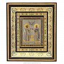 Икона "Святые Петр и Феврония" 34,5 х 40,5 см, фотография 1. Интернет-магазин ЛАВКА ПОДАРКОВ
