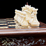 Шахматы в ларце с инкрустацией из янтаря и янтарными фигурами, фотография 7. Интернет-магазин ЛАВКА ПОДАРКОВ