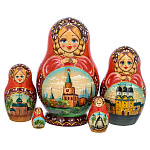0078210 Матрешка "Спасская Башня" 5 мест 12,5 см,