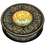 0042402 Лаковая миниатюра Шкатулка "ОСЕНЬ" 10*10см Авт.Брыленкова. (1172)