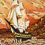 Картина янтарная "Шторм" 80х60 см, фотография 3. Интернет-магазин ЛАВКА ПОДАРКОВ