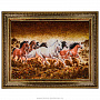Картина янтарная "Бегущие лошади" 98х78 см, фотография 1. Интернет-магазин ЛАВКА ПОДАРКОВ