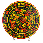 0070525  Хохлома ПОДНОС "РЯБИНА" d=400 мм