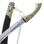 0080514 Оружие сувенирное Ятаган "Янычар" (металл, кожа, эмаль)