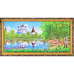 0052496/1478/33*70см  Нат.камень Картина"Великий Новгород" Багет  №6,5 К558