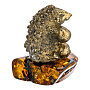 Статуэтка с янтарем "Еж с яблоком", фотография 2. Интернет-магазин ЛАВКА ПОДАРКОВ